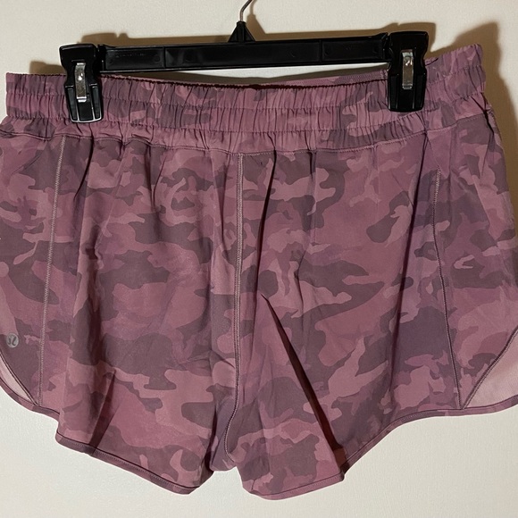 EUC lululemon athletica Pink Camo Athletic Shorts - Picture 6 of 8